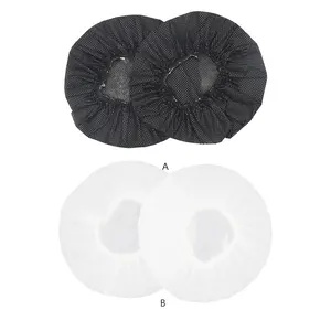 100pcs Headphone Covers Lightweight Portable Ear Pads Protector Headphone Cushion Earphone Covers for Gaming Headset White