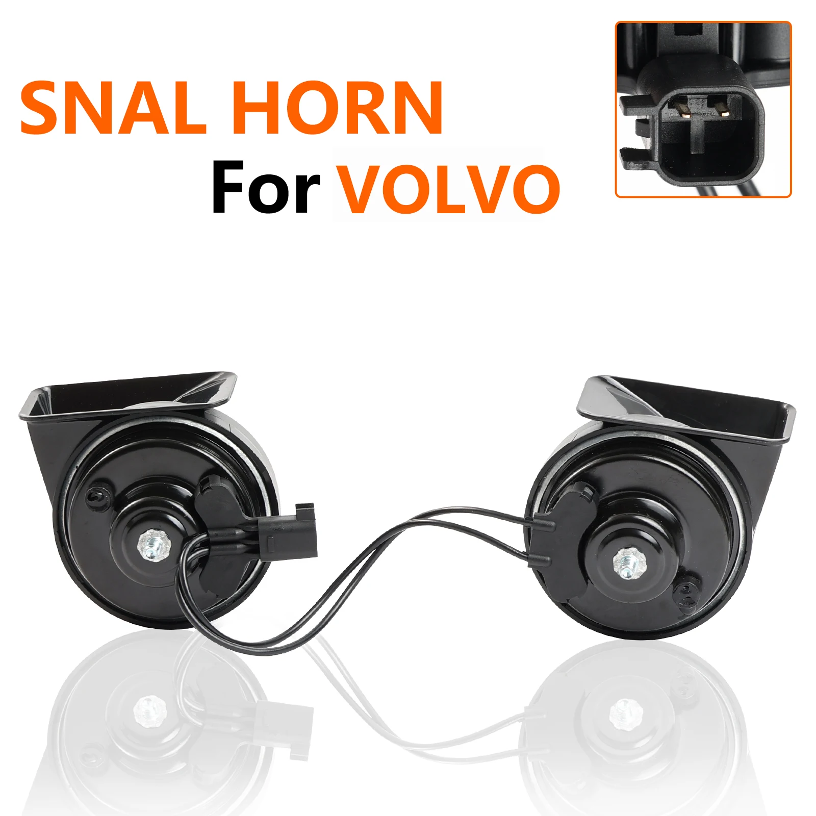 12V 110-125db 410/510Hz High Low Pitch Snail Horn Loud Connecting Wire Refit For Volvo XC90 XC60 XC40 S90 S60 V70 V40 30796897