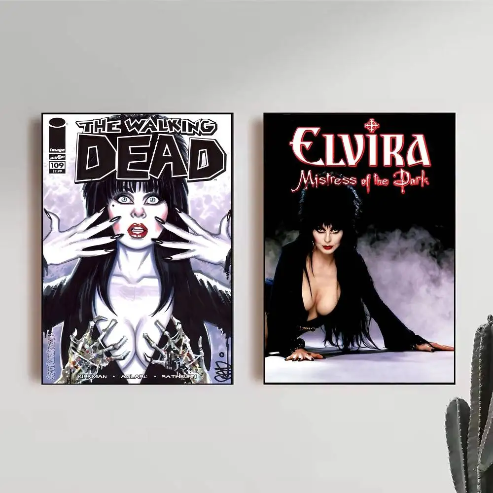 فيلم E-Elvira عشيقة الظلام المشارك ذاتية اللصق الفن ورقة مقاومة للماء ملصق مقهى بار غرفة جدار ديكور #3