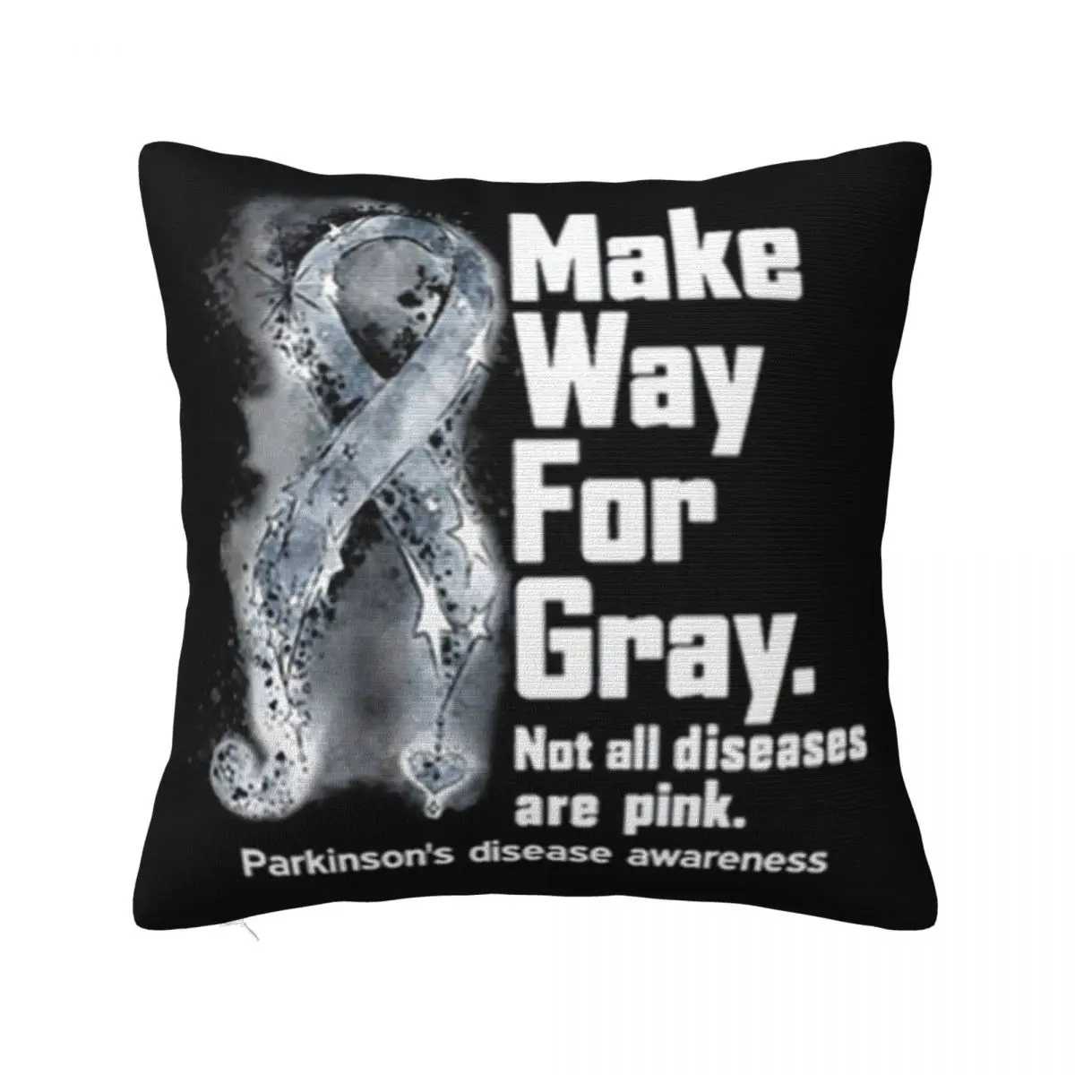 Make Way For Gray Ribbon Parkinson's Disease Awareness Hip-Hop Vacation Trend Best Selling Pillow Case