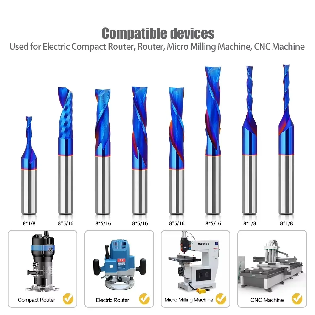 1 قطعة 8 مللي متر عرقوب T-Sloting راوتر بت بت مع تحمل فتحة الخشب قاطعة المطحنة T نوع أداة الأعمال الخشبية للخشب