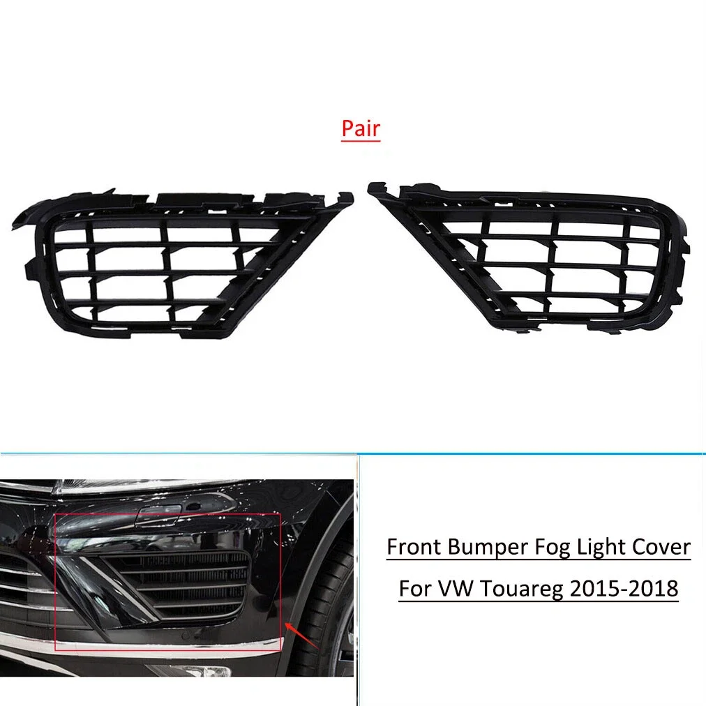 For VW Touareg Typ 7P Facelift 2015 2016 2017 7P6853665B 7P6853666B Car Front Left Side Hood Mesh Grille Radiator Stripe Grills