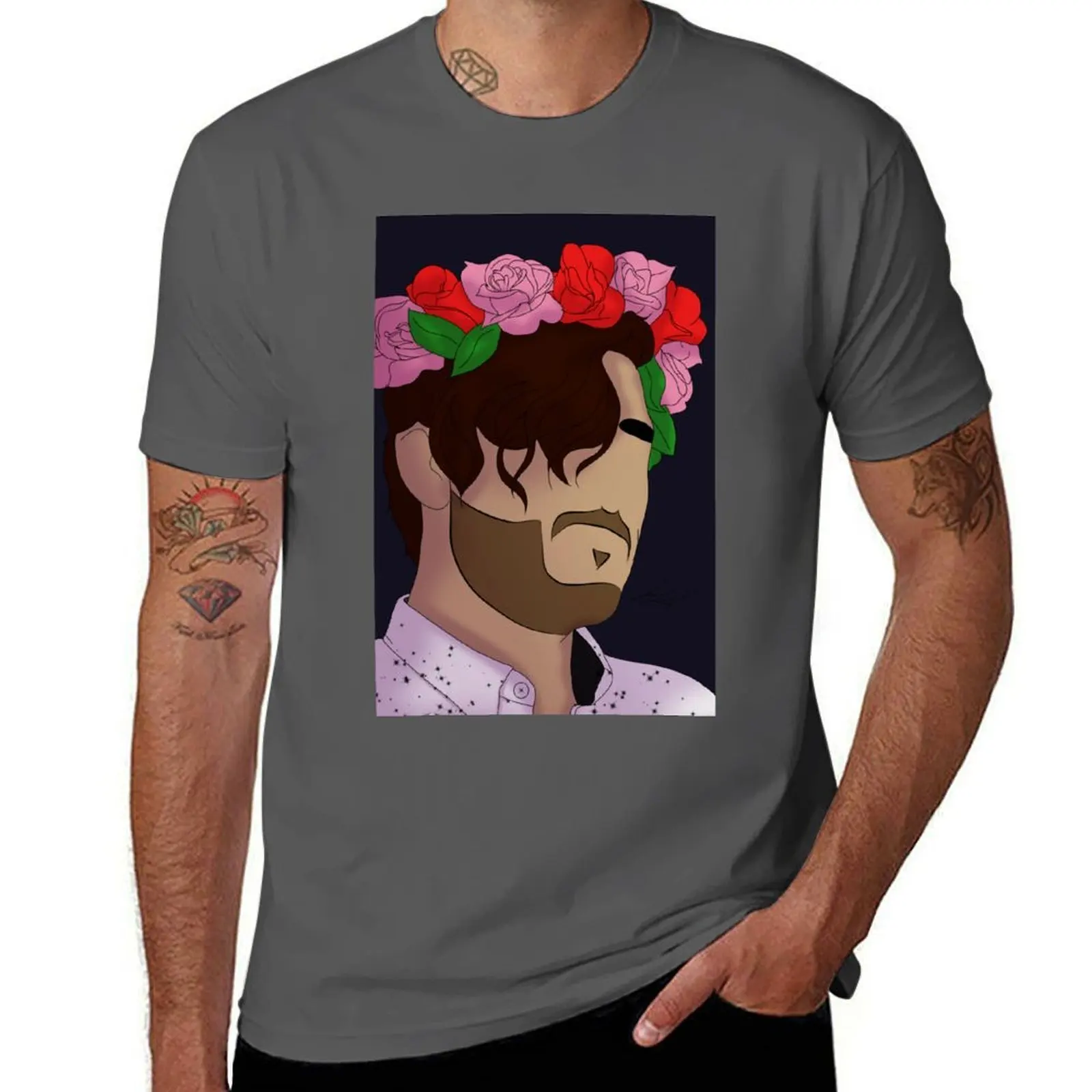 

Flower Crown Markiplier T-Shirt anime tshirt printed t shirts for man T-Shirt