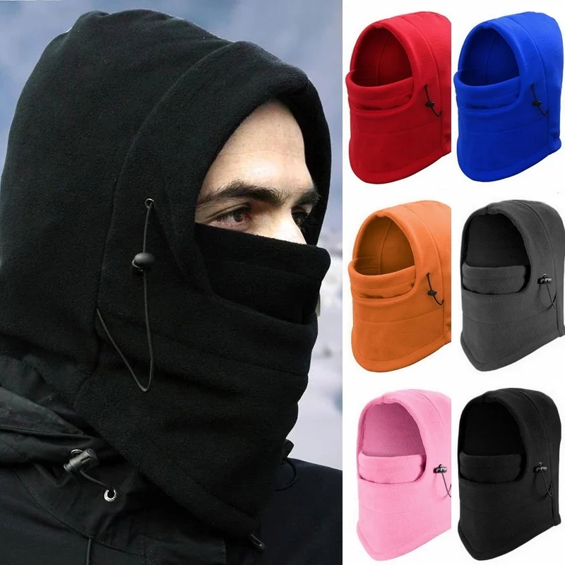 Warm Thermal Fleece Balaclava Winter Face Cover Hats Warm Cap Outdoor Ski Hat Bike Cyling Beanies Windproof Face Hats