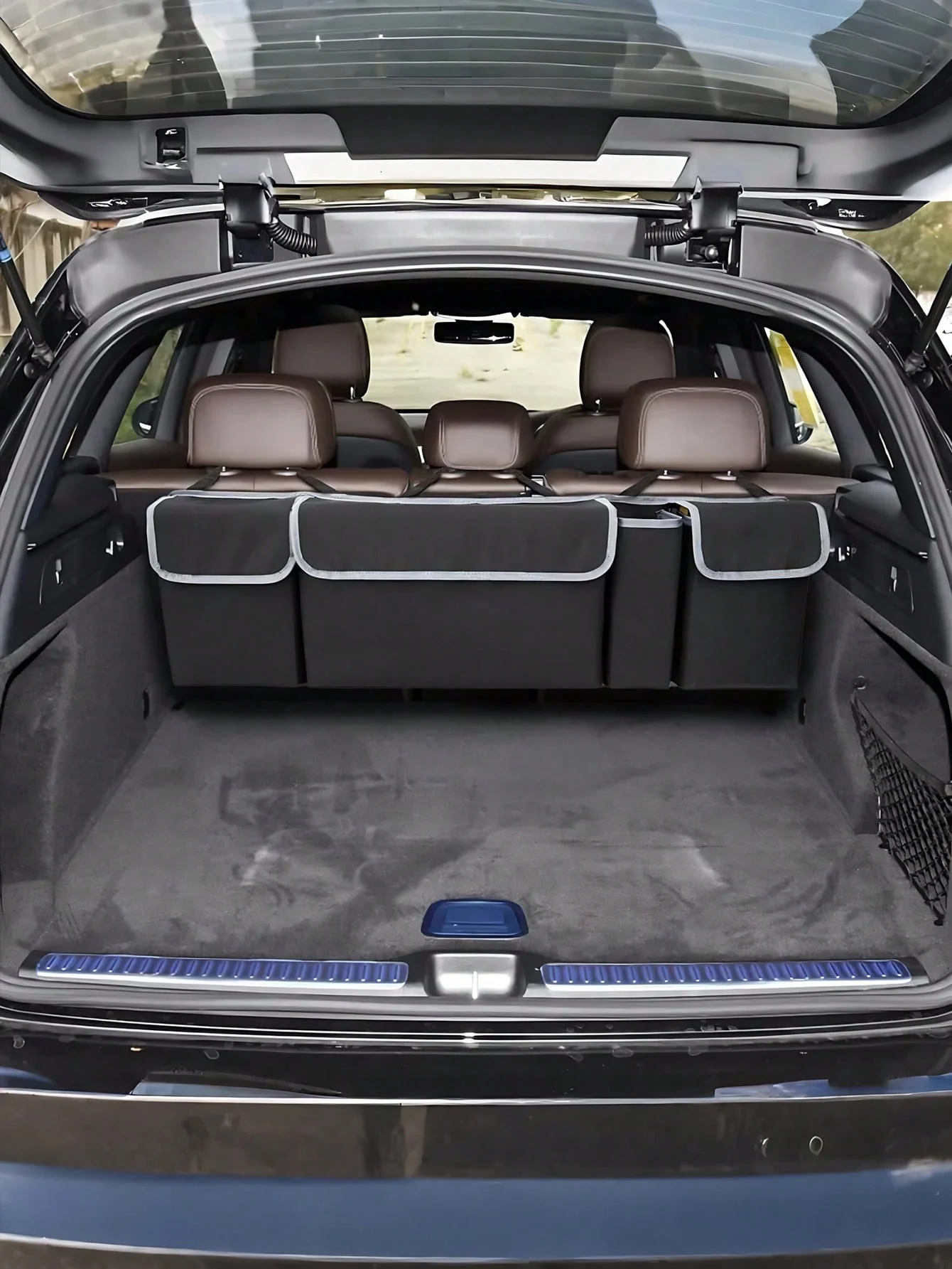 Durable Oxford Cloth Car Trunk Storage Bag – Seat Back Storage Bag With 4 Pockets, Multi-Function Rear Car Organizer, Hanging De