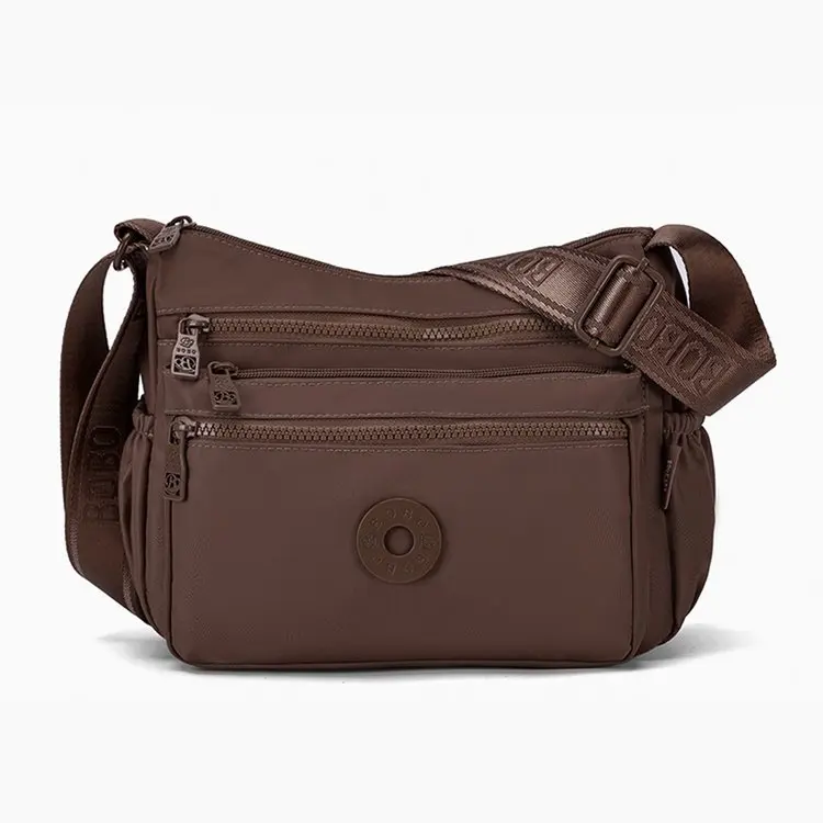 Bolsa de Ombro Feminina Bobo Leve de Grande Capacidade em Tecido Oxford Multicamadas, Bolsa Transversal para Mães, Impermeável