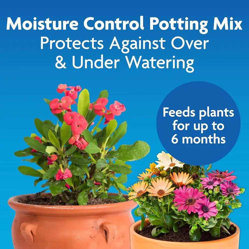 Moisture Control Potting Mix, 8 qt. (2-Pack) | Plant Soil for Container Plants, Protects from Over- and Under-Watering