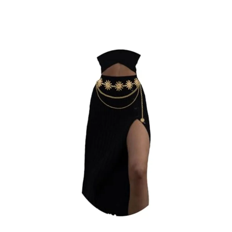 

Waist Chain Belt Multilayer Gold Silver Sun Moon Chain Belt for Women Dress Body Belly Chain Metal Waist Chain