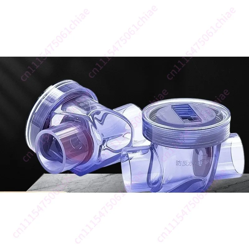 PVC Transparent Check Valve Kitchen Check Valve Sink Sewer Pipe Check Valve