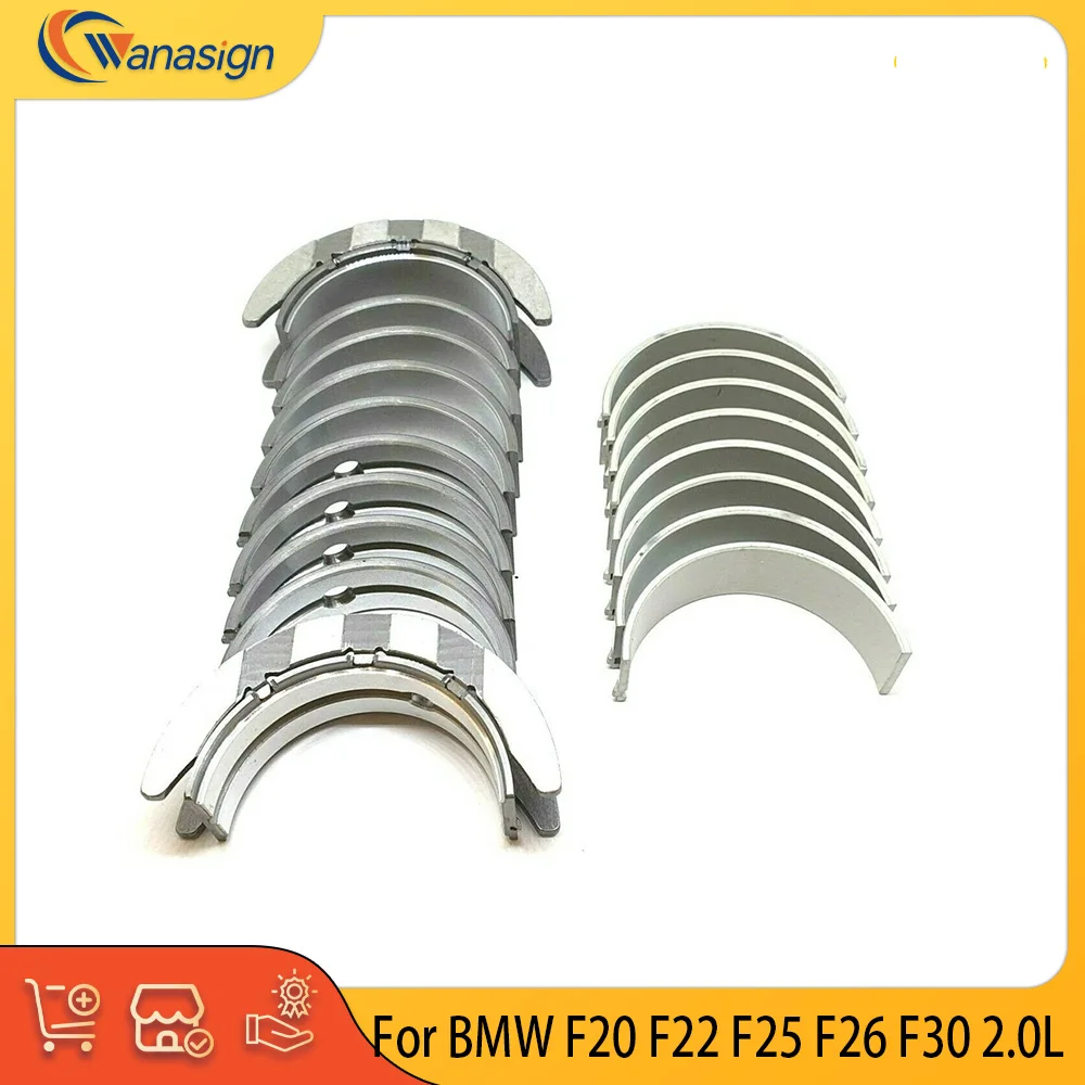 Engine Parts Main Connecting Rod Bearings Set Fit 2.0 L L4 Gas N20 For BMW F20 F22 F25 F26 F30 2.0L 11247576714