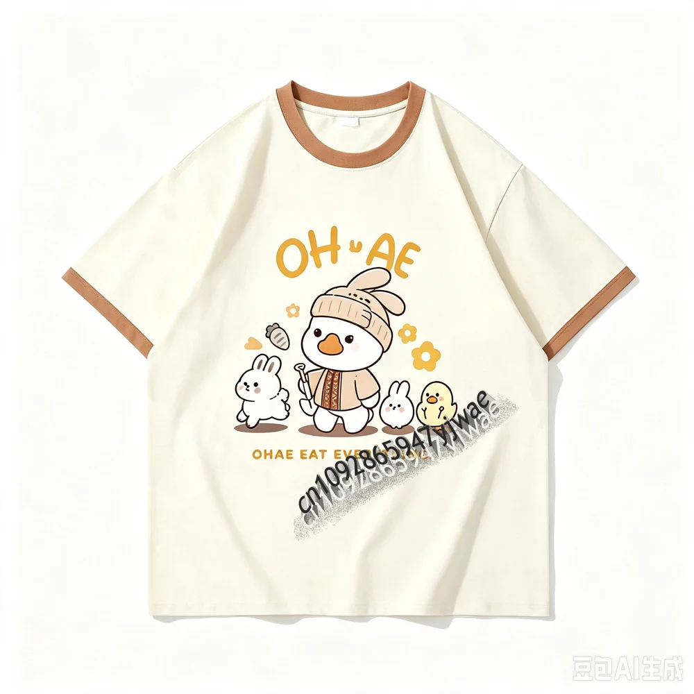 2026 Dmd Domundi TV Keng&Namping Paar-T-Shirt Lässige Mode Streetwear Y2K Top Sommer Herren- und Damen-T-Shirt – Detail 6