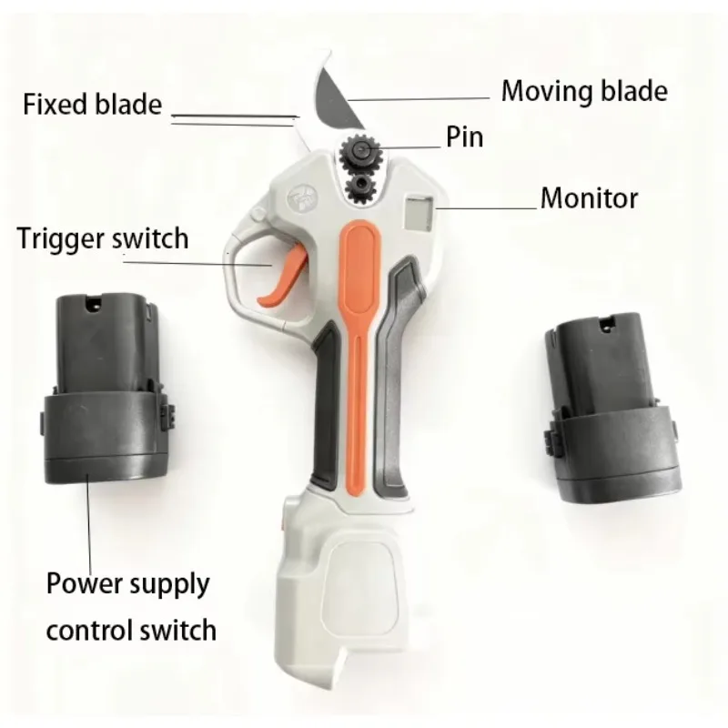 مقصات تشذيب الأشجار اللاسلكية للحديقة، مقص فرع كهربائي من الليثيوم، مقصات تشذيب كهربائية