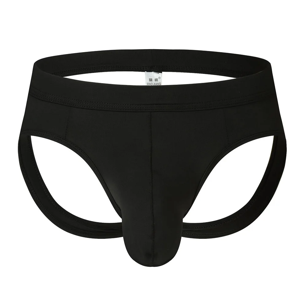 

Men Sexy G-Strings Thong Pouch Breathable Ice Silk Underpants Open Butt Sexy Underwear Jockstrap Comfortable