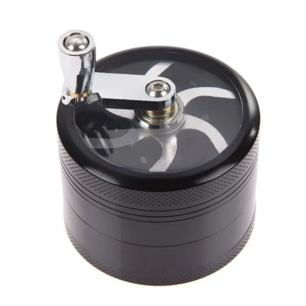 40mm Zinc Herbal Crusher Tobacco Grinder Smoke Manual Kitchen Herb Metal 4 Layer Grinders Spice Mill Cigarette Accessories