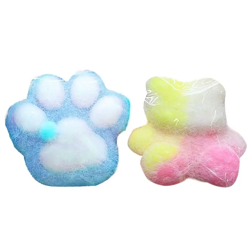 Squeeze Toy Cute Soft Slow Rising Fidget Cartoon Cat Paw Sitting Bear Stress Relief Squeeze Toy For Children For Home Decor