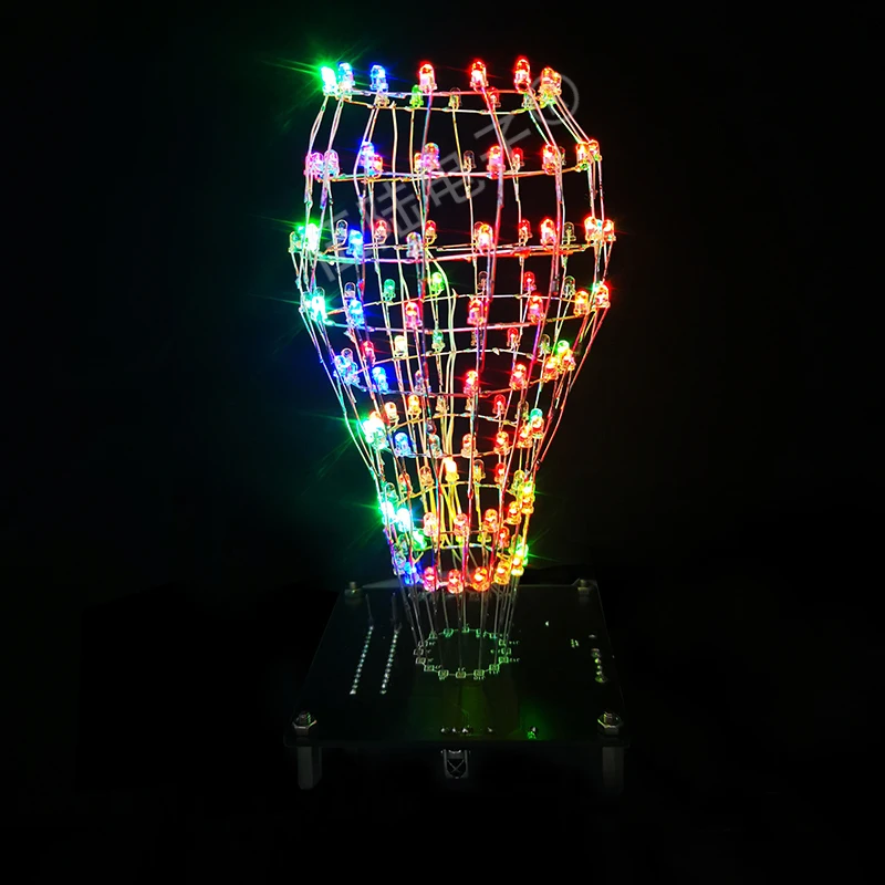 LED Display Music Spectrum SCM Electronic DIY Kit Colorful Lighting Flashing Welding Spare Parts