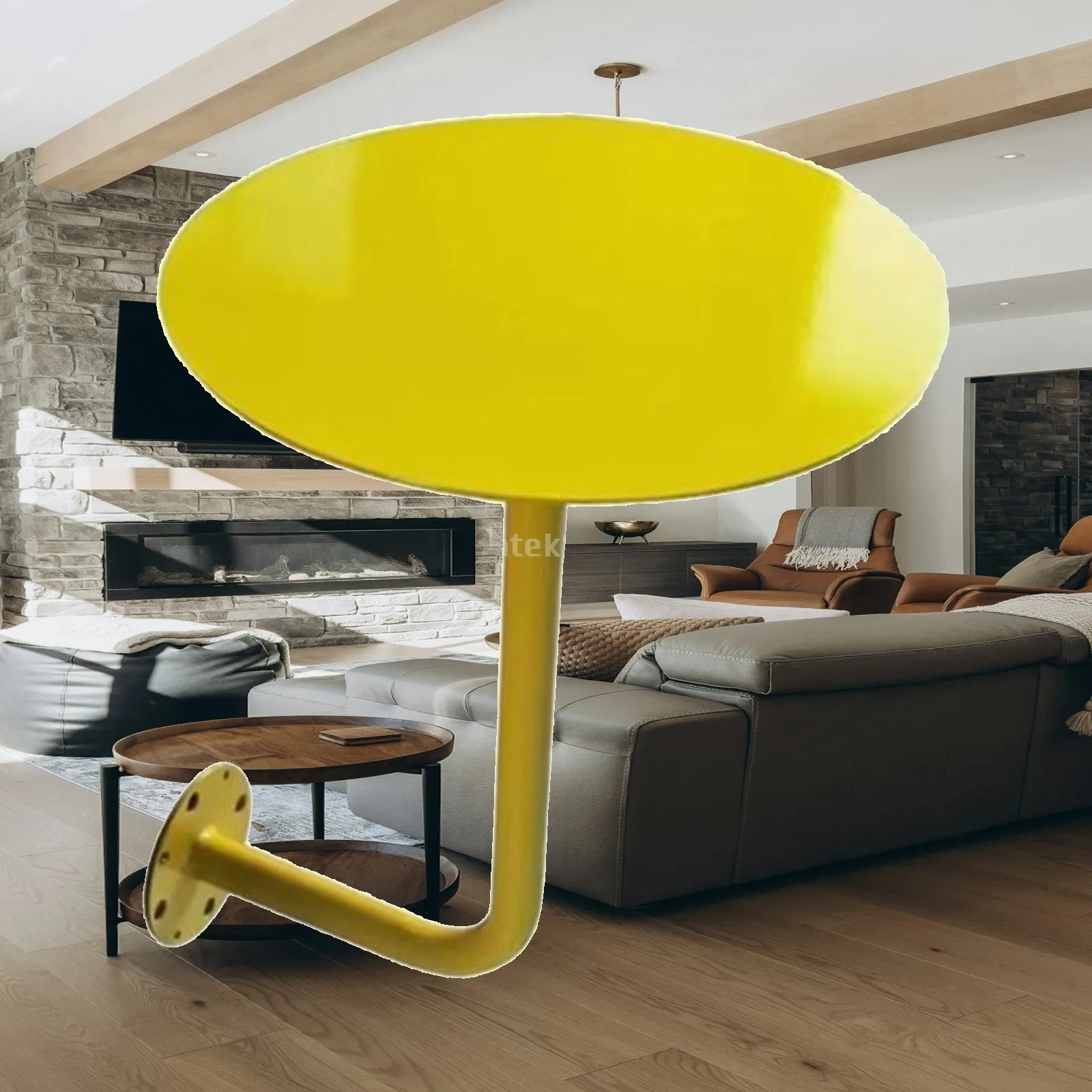 Wall Mounted Table Wall Desk Modern Space Saving 35cm Round with Screw for Bedside Home Balcony Kitchen Dining Laundry Room