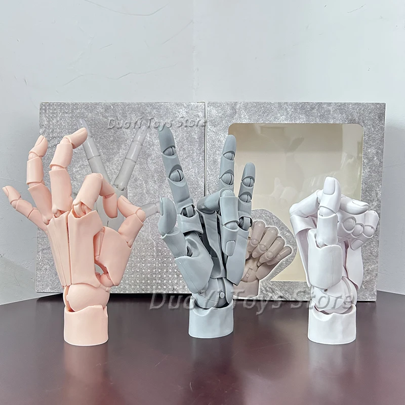 1:1 Hand Joint Super Movable Model Simulation Hand White Grey Hand Left Right Draw Sketch Art Painting Action Figure Model Toys