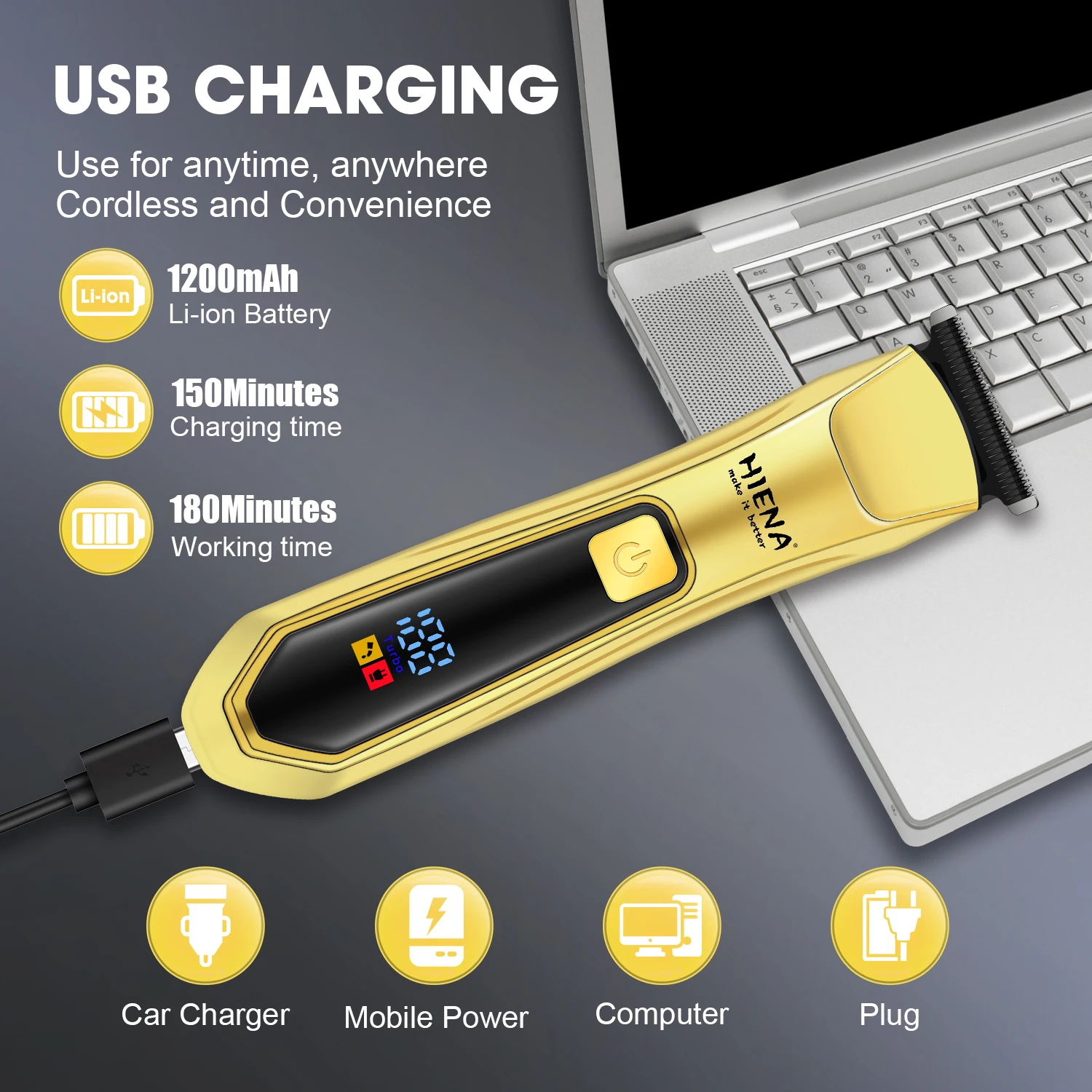 ماكينة قص الدفع الكهربائية للأجهزة المنزلية من فينيا، ماكينة قص الشعر الاحترافية، رأس سكين حاد، مشط حد كبير للغاية