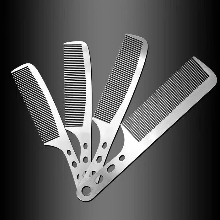 Ultra-thin Titanium Steel Stainless Hairdressing Comb Hair Styling Point-tail Combs Professional Hairbrush Расческа Для Волос