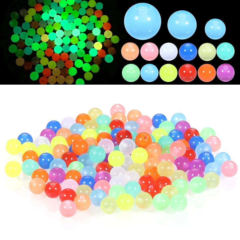 Wholesale Colorful Luminous Acrylic Replacement Ball Tongue Barbell Lip Ring Ear Belly Eyebrow Piercing Balls 3mm 5mm 6mm Sexy