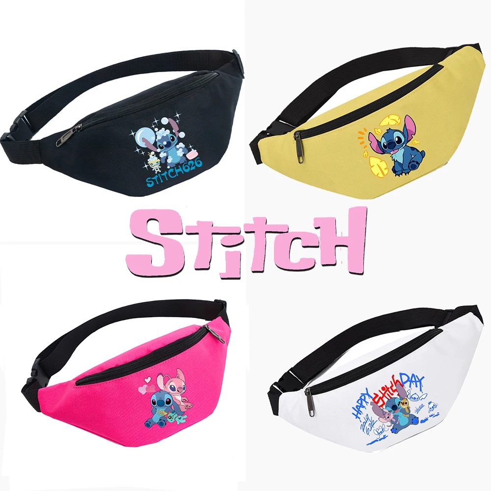 Stitchs Angel Waist Bags Disney Women Men Sport Climb Waist Bag Shoulder Crossbody Chest Bags Handbags Messenger Belt Bag Gifts