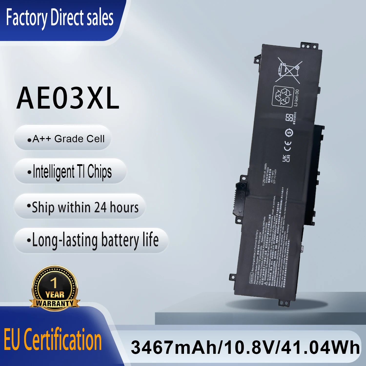 AE03XL Laptop Battery For HP 240 245 246 250 255 256 G10 Series 14-EE 14-EP 14-EM 15-FC Series AE03041XL N20951-171 HSTNN-OB3E