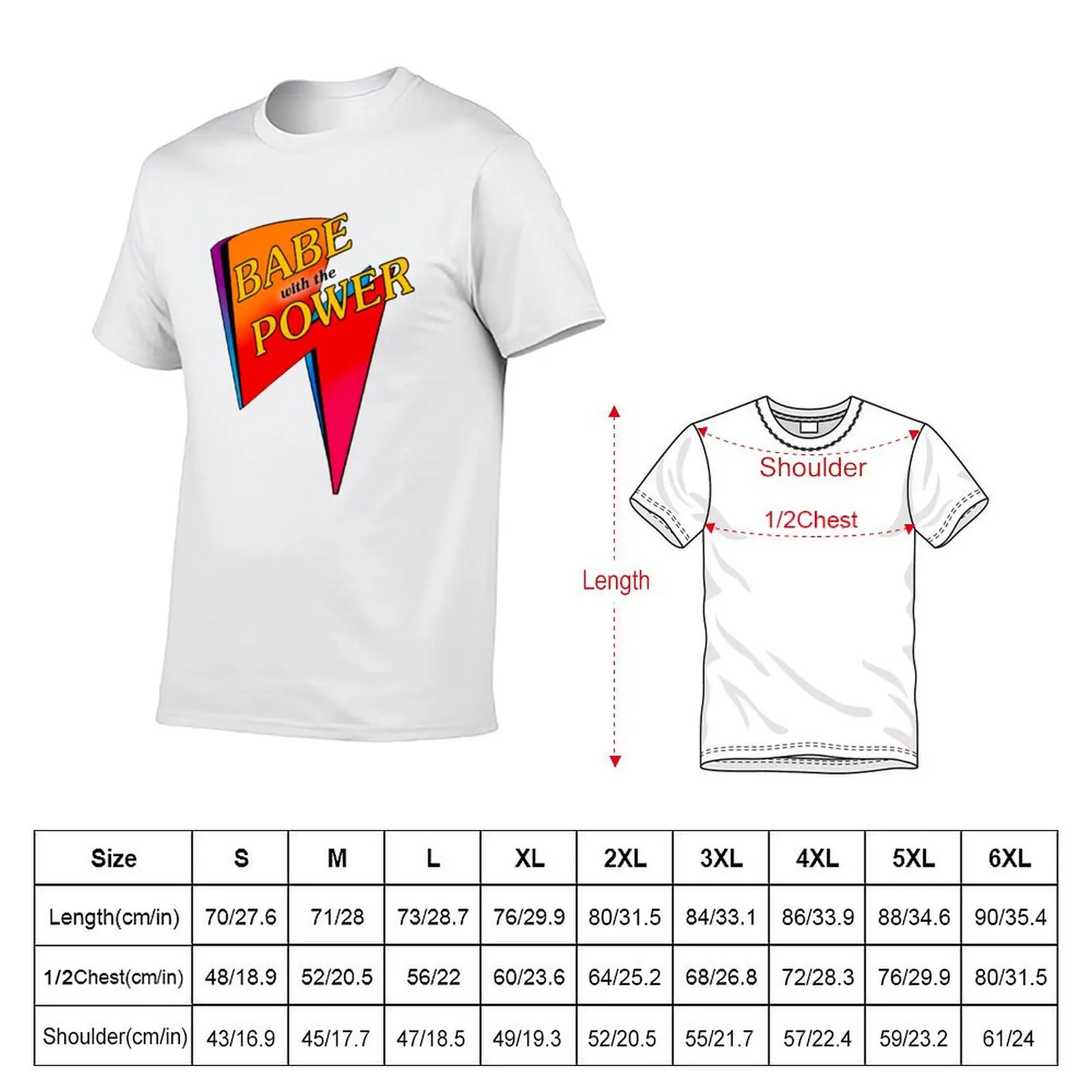 Babe With The Power T-Shirt Casual Pattern Print Tee Shirt