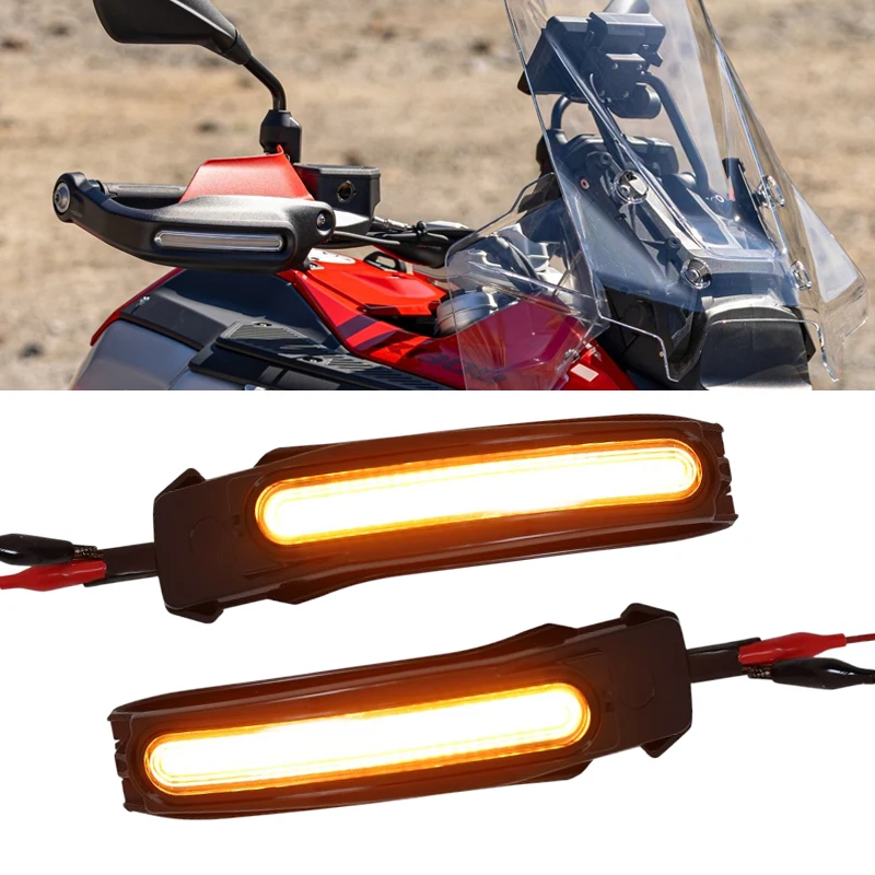 For BMW R1300GS R 1300 GS Adventure R1300 GS GS1300 R 1300GSA 2023-2026 Hand Guards with LED Lights Handguards Turn Signal