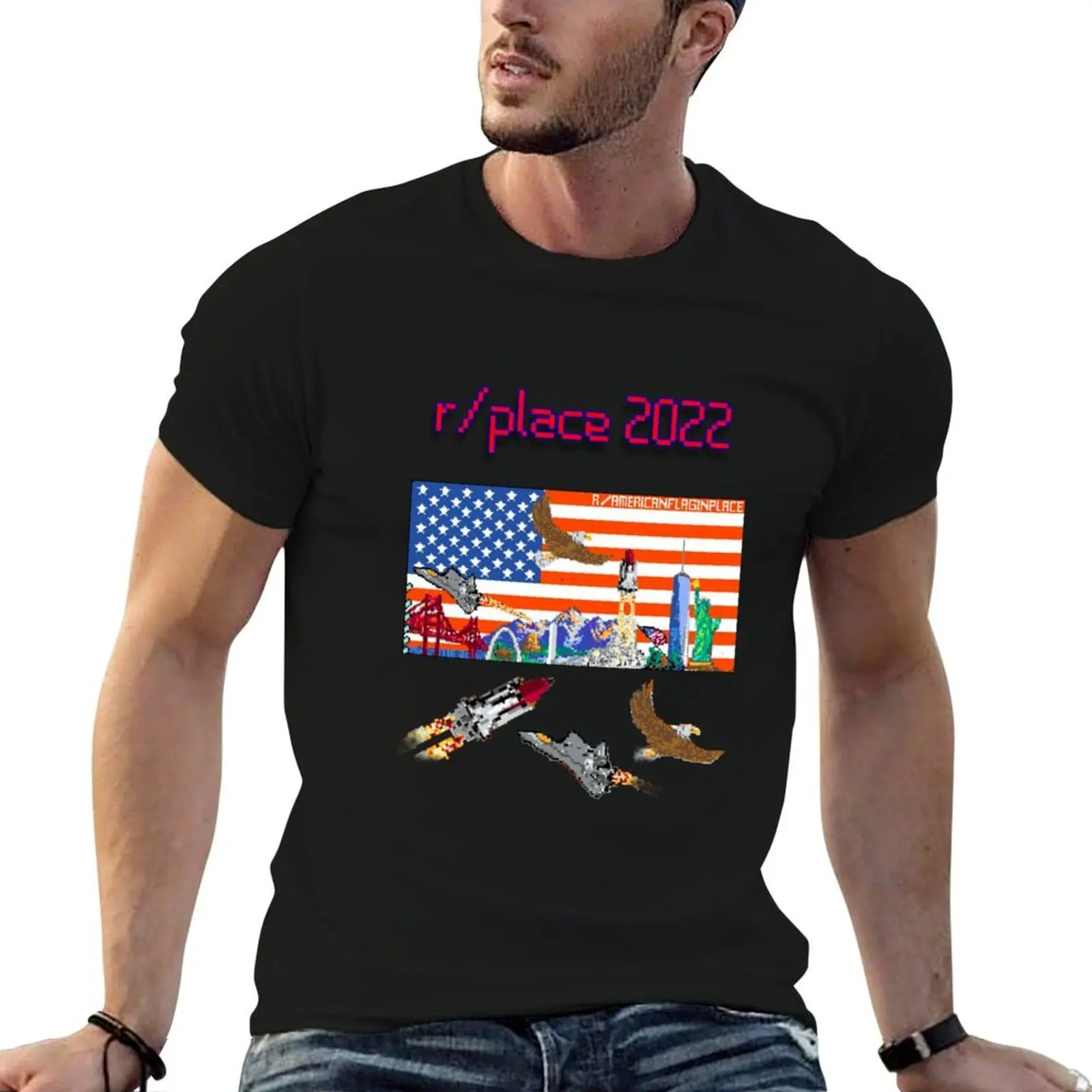 

r/AmericanFlagInPlace 2022 Final Result Merch T-Shirt man tshirt t shirt men 100% cotton luxury brand T-Shirt