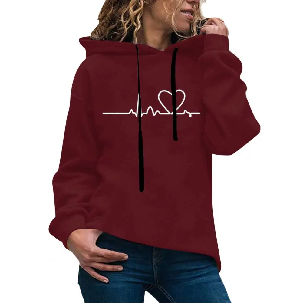 Stylish Women Winter Hoodie Hooded Loose-fit Soft Casual Plush Spring Hoodie