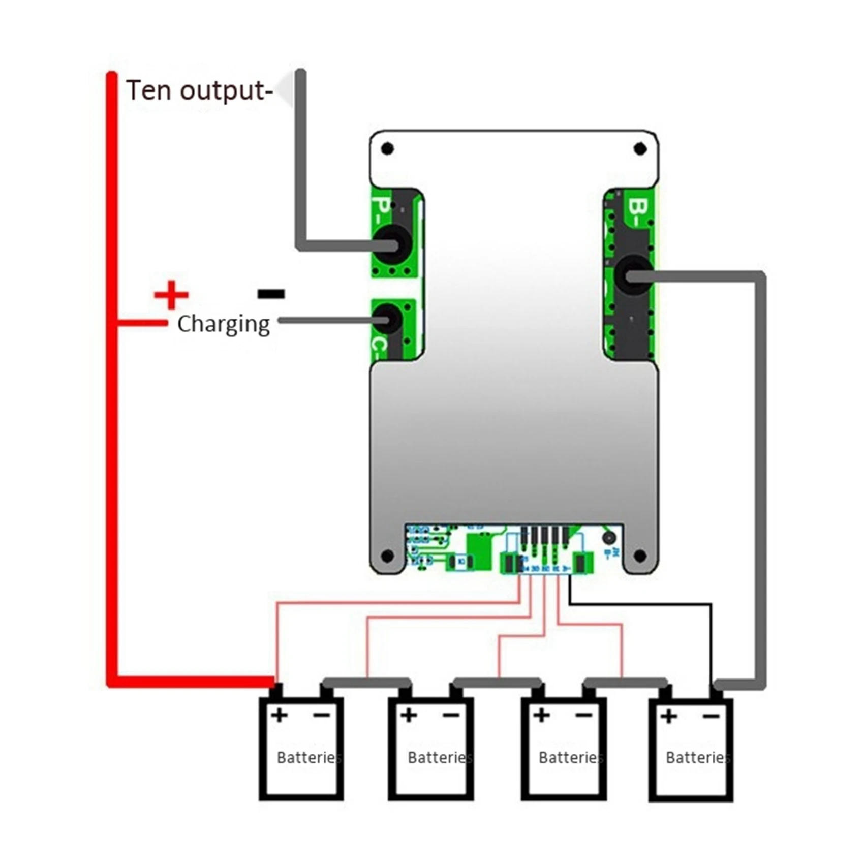 New 4S 12V 100A LiFePO4 Lithium Battery Protection Board with Power Battery Balance/Enhance BMS PCB Protection Board