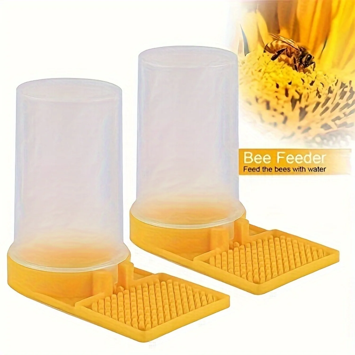 Bee Feeders Water Dispenser - Plastic Honeycomb-Shaped Bees Feeder Pure bed wax sheets Beekeeping equipment Atrayente abejas