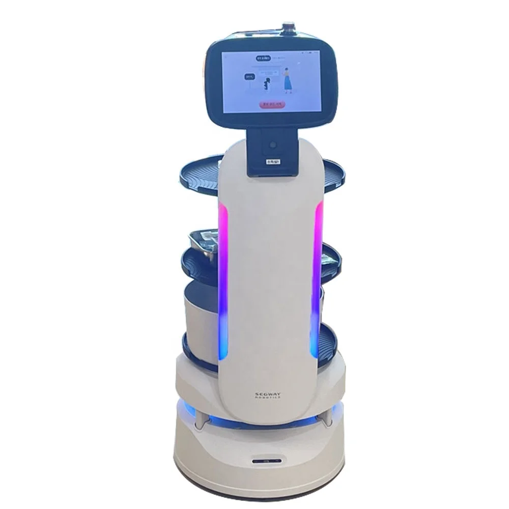 Smart Food Delivery Navigation Restaurants Hotels Coffee Shops Server Robot Waiter Robot