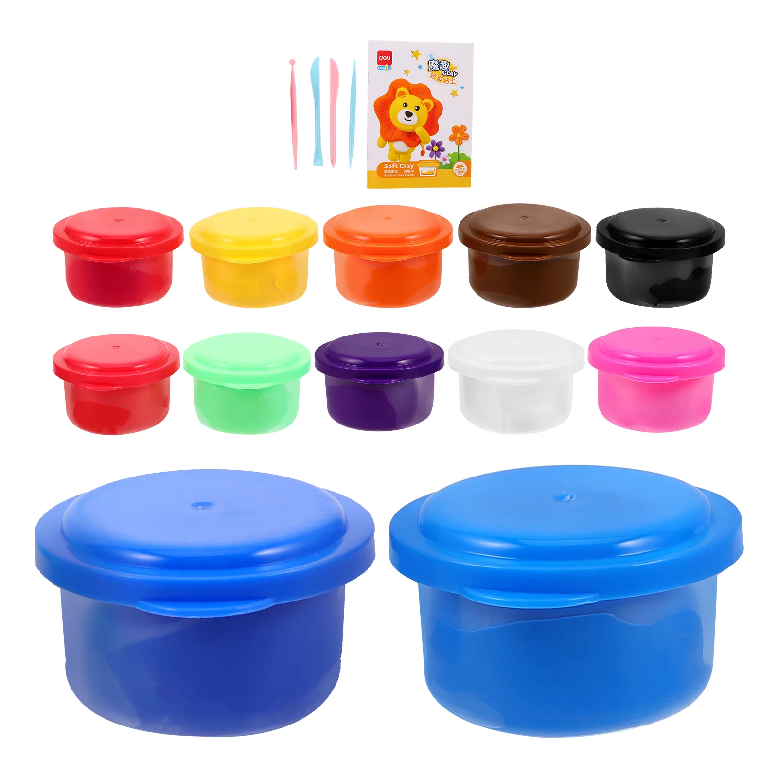 

1Set Children's Ultra Light Clay Set 12 Colors Soft Non Sticky DIY Crafts School Projects Handmade Colored Clay Tool Kit