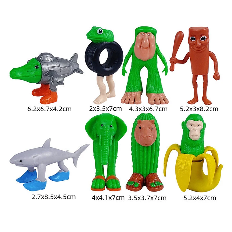 8/12/24 قطعة Brainrot الإيطالية سلسلة مختلفة أرقام لعبة مجسمة القرش Tralalero Tralala Tung Sahur سطح المكتب ديكور لمحبي الهدايا