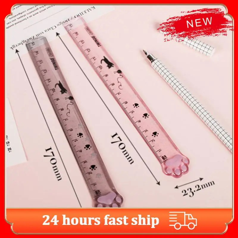 Stationery Gift Ideas Creativity Student 15cm Ruler Creative Stationery Unique Design New Product School Cat Claws Cute Office