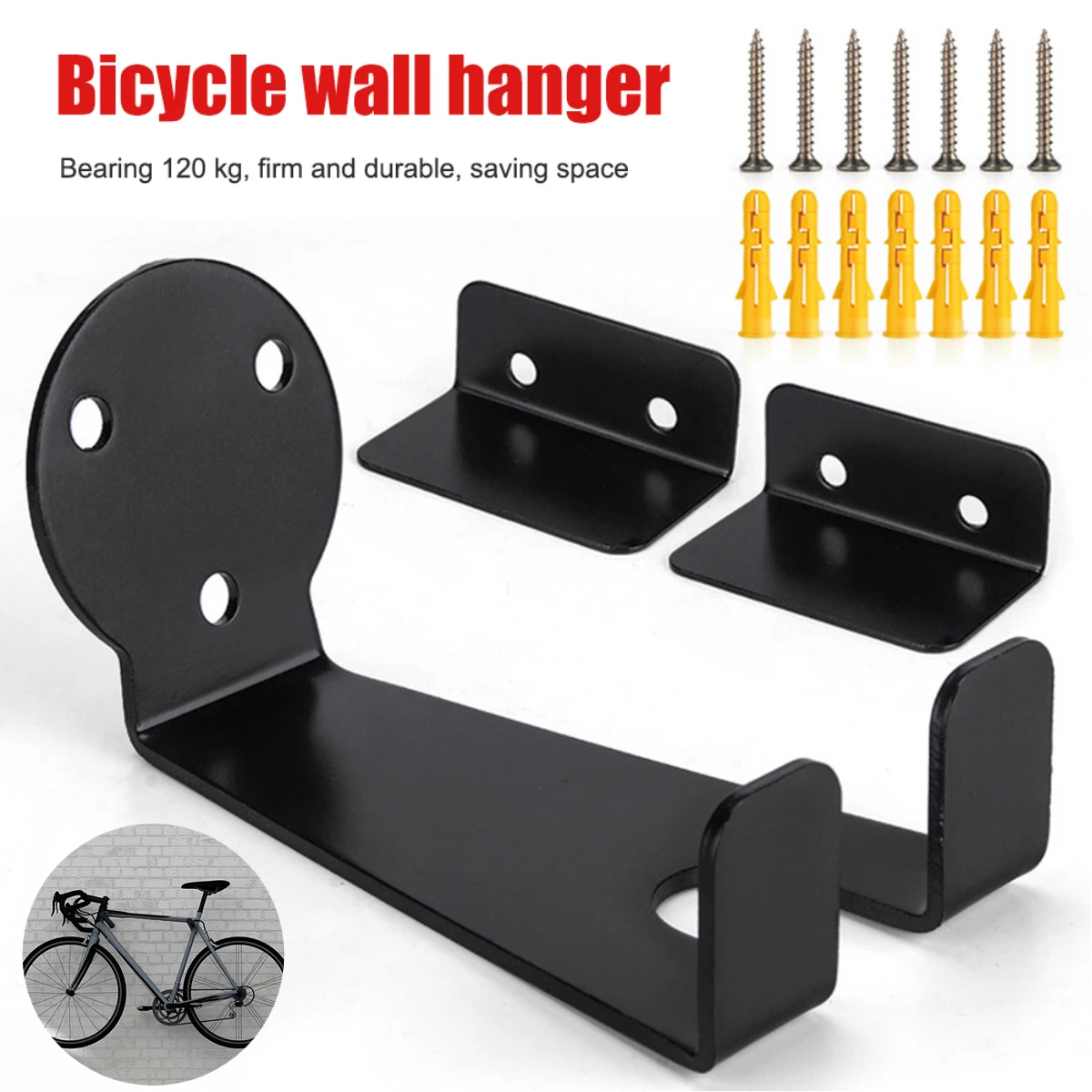 Bicycle Wall Hook Holder Kits MTB Road Bike Parking Buckle Mount Iron Indoor Bicycle Wall Stand Display Rack Cycling Accessories