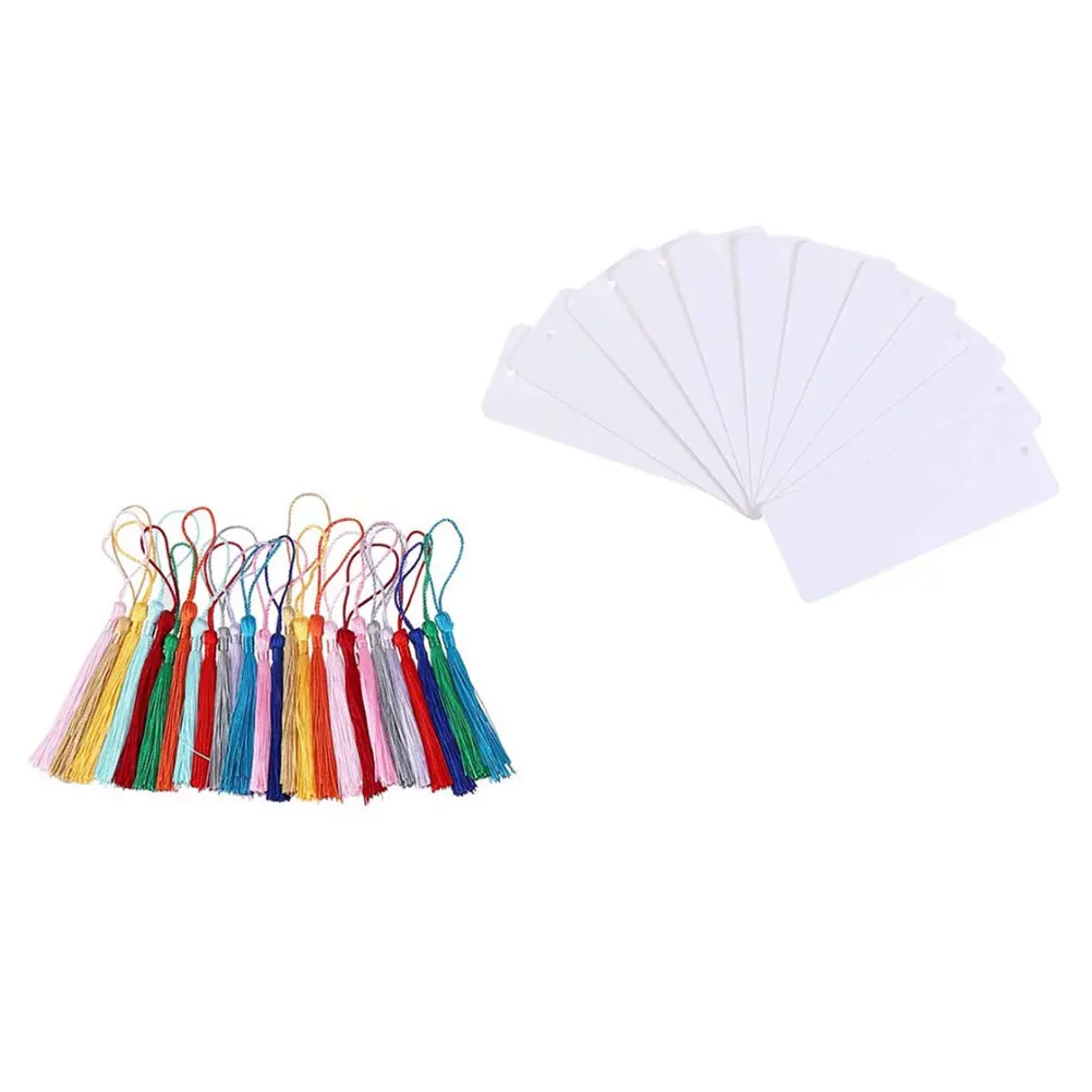 

48pcs Paper Card Gift Tags Bookmarks DIY Blank Plain Graffiti Hanging Writing Coloring Stationery Students Readers Teachers Day