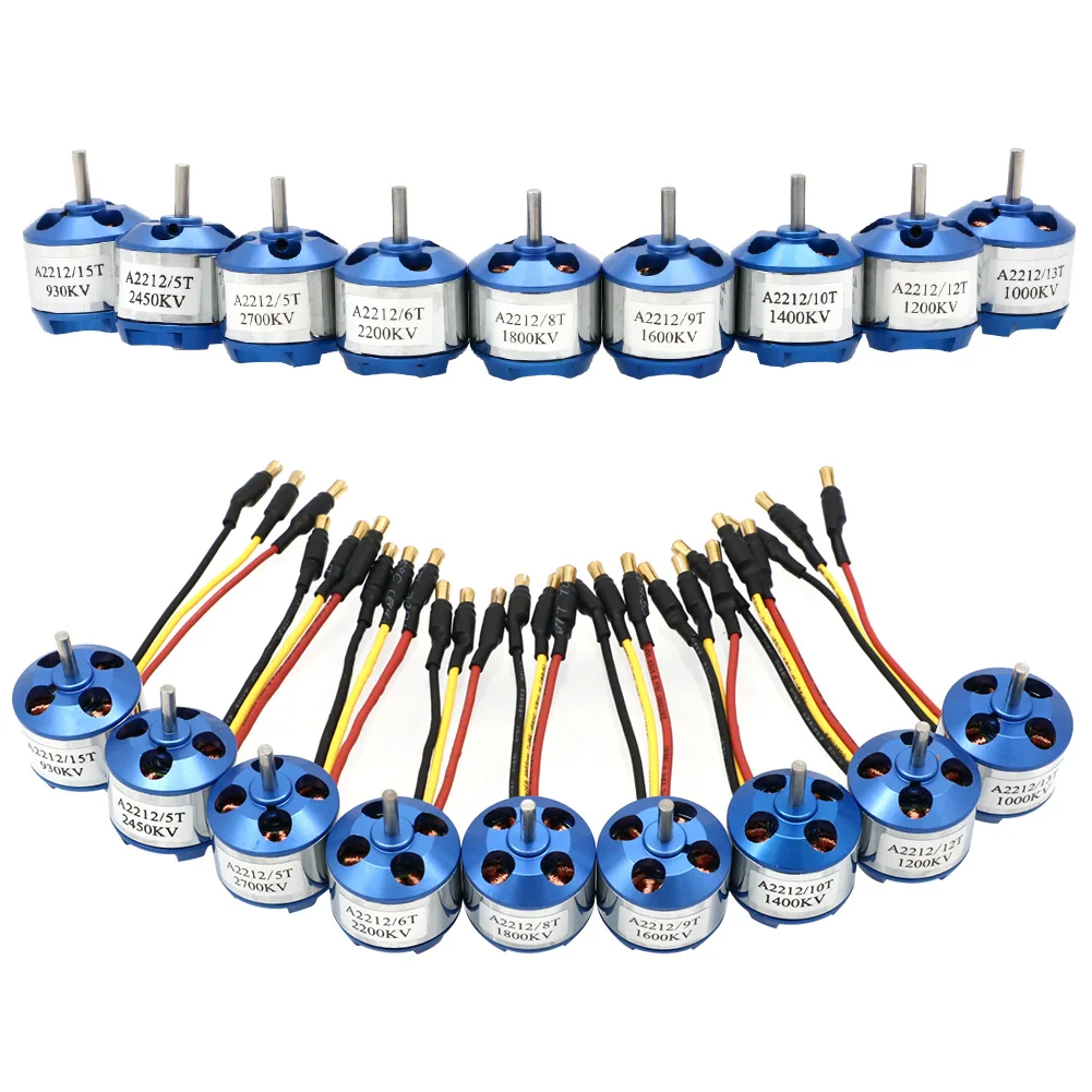 A2212 Motore Brushless 930KV 1000KV 1400KV 2200KV 2450KV 2700KV Motore Outrunner Per Modello di Aereo RC