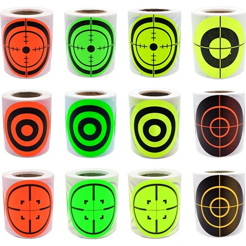 7.6cm  Yellow Red Shooting Exercises Splatter Target Stickers Set Shooting Target Training Supplies Sticker  200pcs/Roll