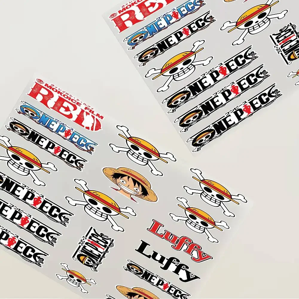 One Piece Monkey D. Luffy Reflective motorcycle stickers, 3M safety warning at night in the dark scooter helmets