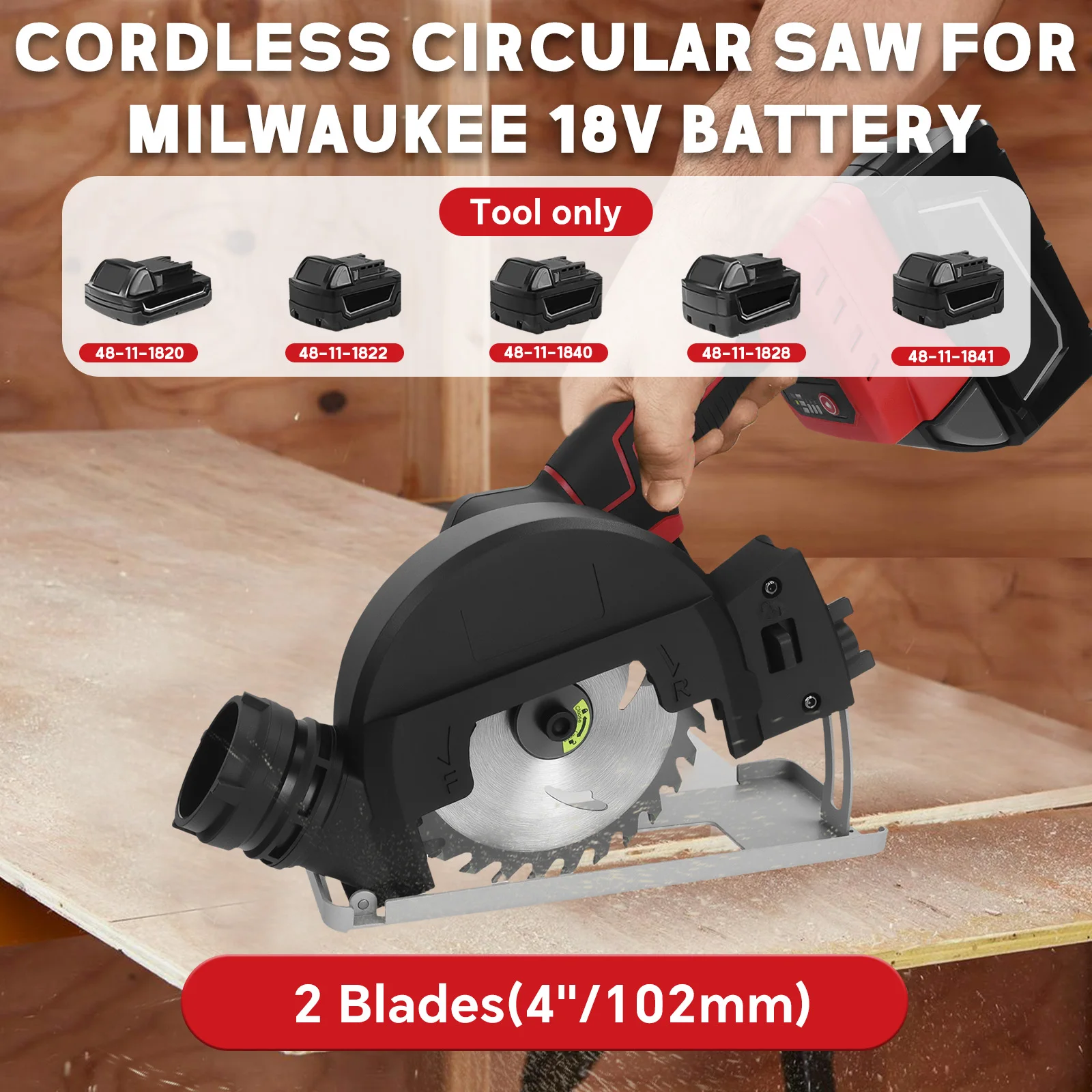 

Бесщеточная аккумуляторная циркулярная пила для дерева, металла, плитки, керамики, ручная пила для аккумуляторов Milwaukee 18V