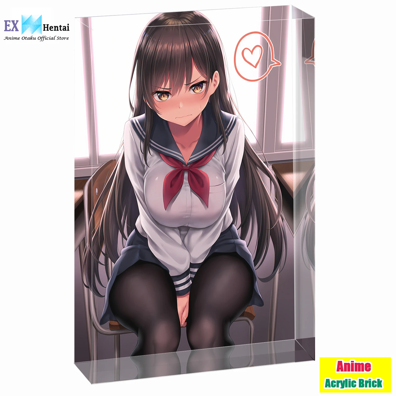 

Стеснительная Цундере Аниме Школьница Вайфу Оригинальный Персонаж Акрил Блок и Кирпич Постер-Арт Дисплей, Секси Девушка в Матроске и Колготках Акрил Стенд для Декора Стола, Коллекционный Подарок Отаку, Кастом Персональ