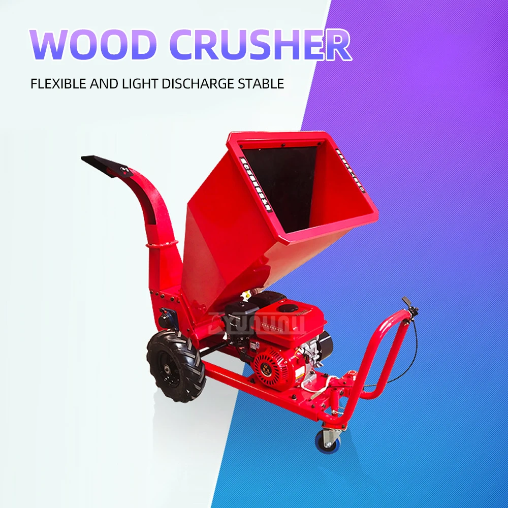 Branch weed crusher crawler shredder hand push mobile Orchard pruning branches rattan shredder