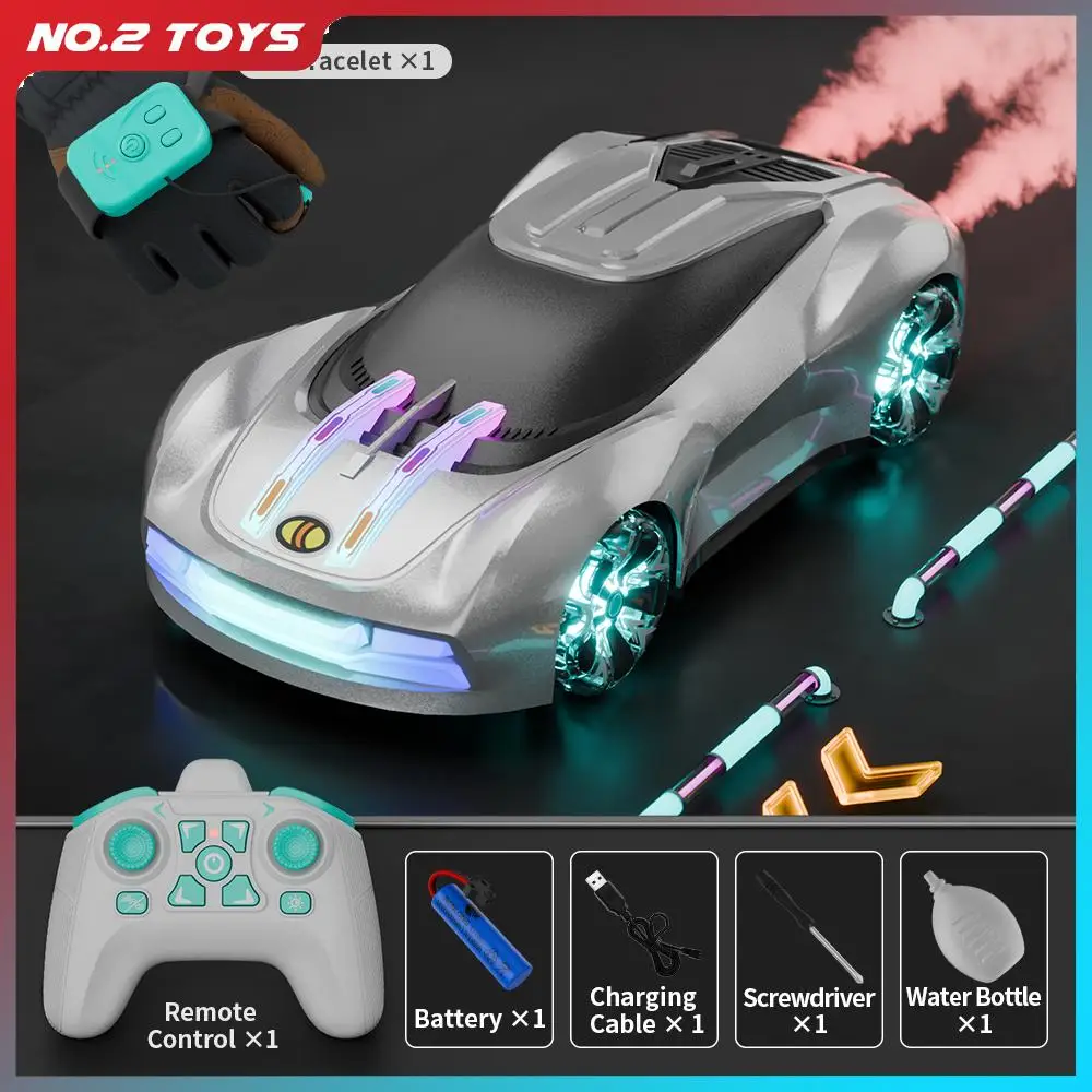 

Автомобиль для дрифта и трюков с дистанционным управлением, гоночный автомобиль, детская игрушка, спортивный автомобиль с двойным распылением, радиоуправляемый суперкар с подсветкой, музыка