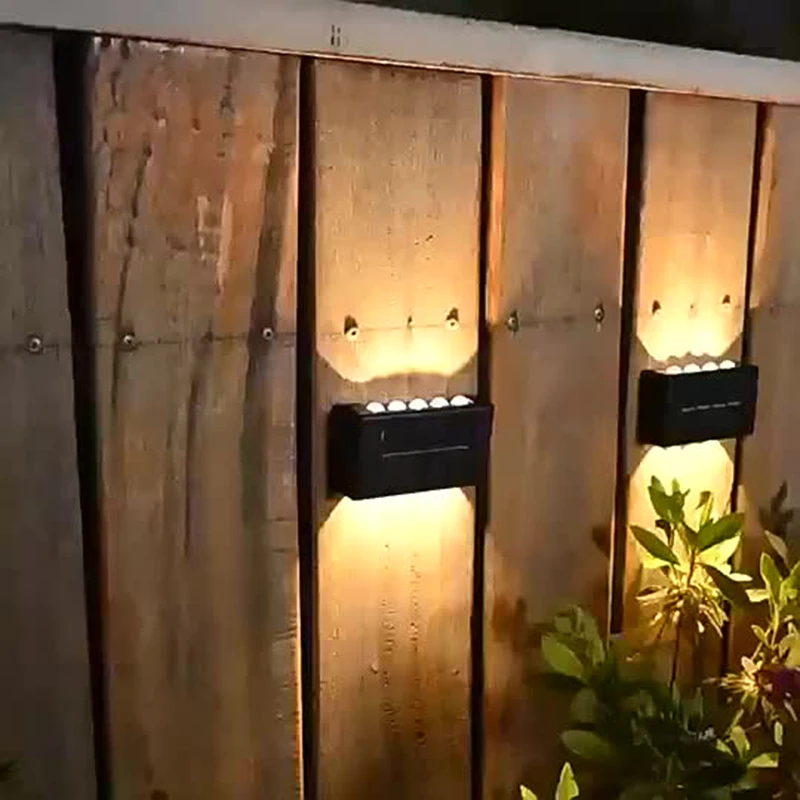 Solar Outdoor Wall Light 10 LED Waterproof Garden Light Courtyard Balustrade Decorative Atmosphere Lamp Down Luminous Solar Lamp