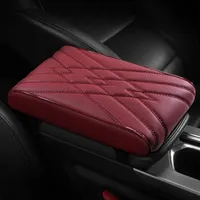 Nappa Leather Center Console Armrest Box Mat Pad Cover for Peugeot 207CC 3008 307SW 308CC 308SW 4008 607 RCZ Car Accessories