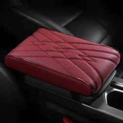 Nappa Leather Center Console Armrest Box Mat Pad Cover for Nissan Teana Cedric Murano March Sylphy Maxima Tiida Car Accessories