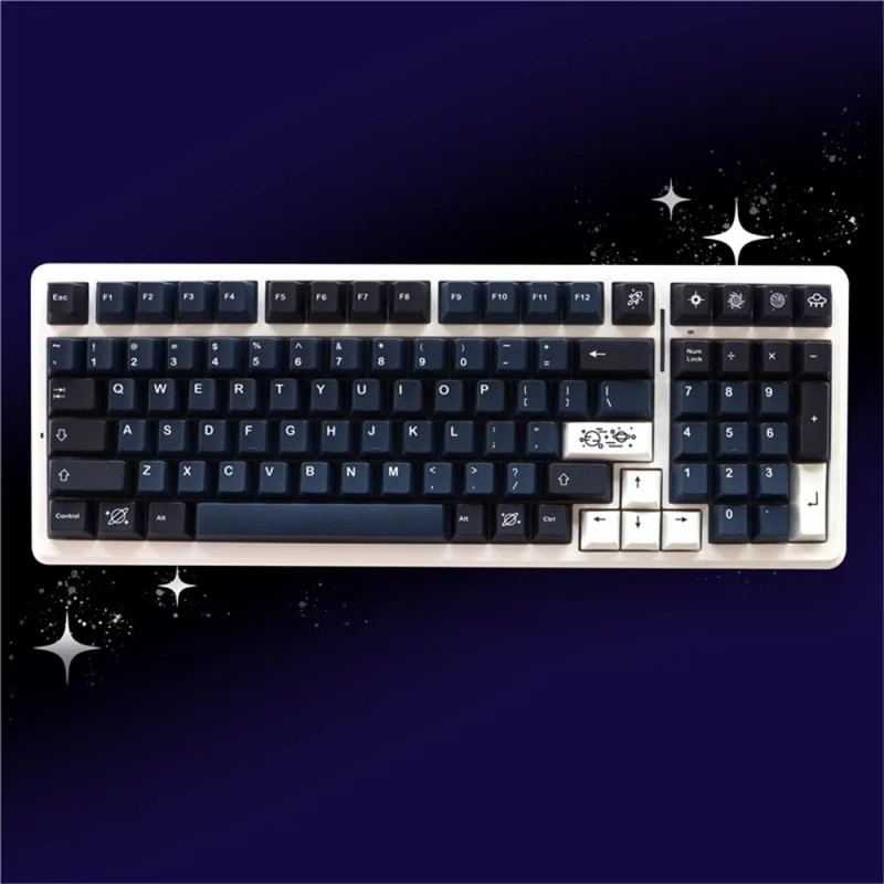 GMKGalaxyGALAXY129Complete set of keysPBTOriginal factory-grade five-sided sublimation-printed mechanical keycapskeycap
